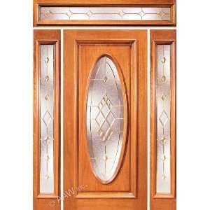  12x80 Solid Brazilian Mahogany Entry Door with Triple Glazed Glass
