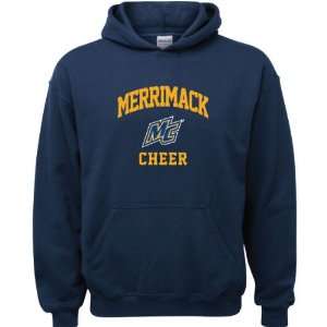  Merrimack Warriors Navy Youth Cheer Arch Hooded Sweatshirt 
