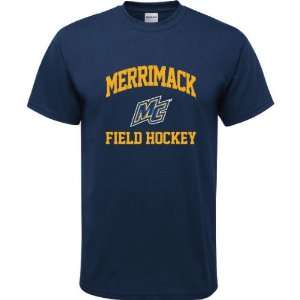  Merrimack Warriors Navy Youth Field Hockey Arch T Shirt 