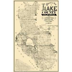  nLAKE COUNTY CALIFORNIA (CA) LANDOWNER MAP 1892
