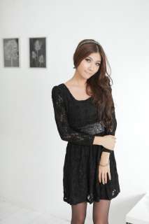 Asian Sizes XL 4XL women long sleeve flower lace net spangle belt 