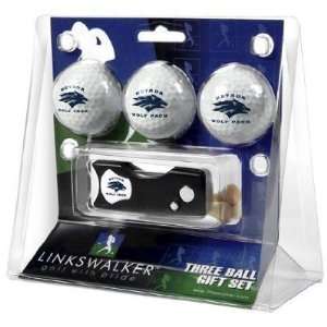  Wolf Pack 3 Golf Ball Gift Pack w/ Spring Action Tool   NCAA College 