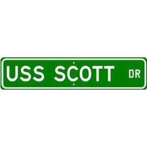  USS SCOTT DE 214 Street Sign   Navy