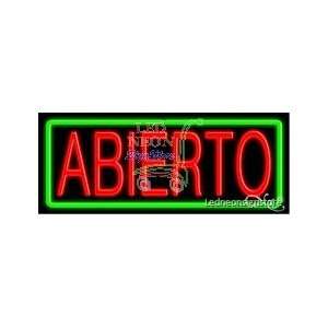  Abierto Neon Sign 13 Tall x 32 Wide x 3 Deep 