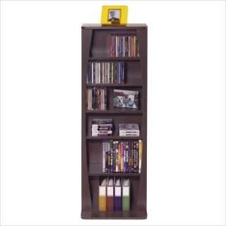   Multimedia Wood Cabinet For 231 CDs Or 115 DVDs In Espresso [250946