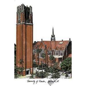    University of Florida The Tower Lithograph