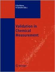 Validation in Chemical Measurement, (3540207880), Paul De Bievre 