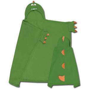 Stephen Joseph Green Dinosaur Hooded Blanket Fleece 34x42 NWT  