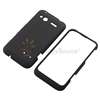For T Mobile HTC Radar 4G Black Rubber Hard Case Snap On Cover+Guard 