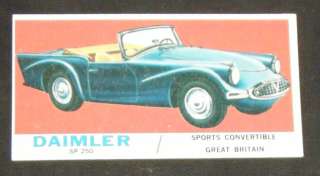 DAIMLER SP 250 SPORTS COUPE  1961 Topps Sports Cars #36  