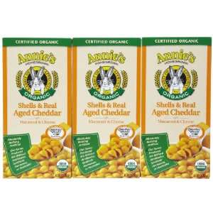 Annies Homegrown Organic Shells & Real Aged Wisconsin Cheddar, 3 pk