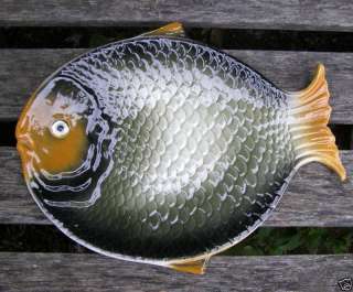 ANTIQUE NUMBERED 254/2 CERAMIC PORCELAIN FISH PLATE  