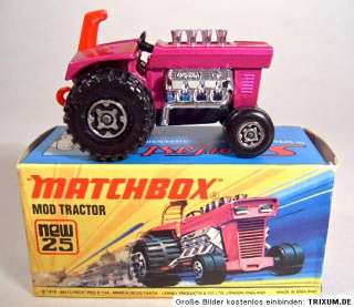 Matchbox SF No.25B Mod Tractor rare RED seat  