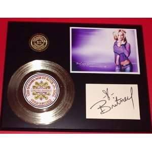 Britney Spears 24kt Gold Record Signature Series LTD Edition Display 