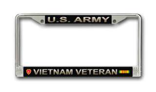Army 25th Infantry Div Vietnam Veteran License Frame  