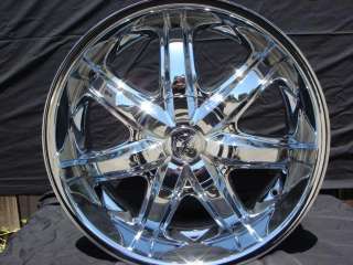 Wheel + Tire Packages 26 inch Triple chrome rims B7  