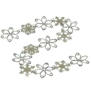  Glitter and Wire Snowflake Garland