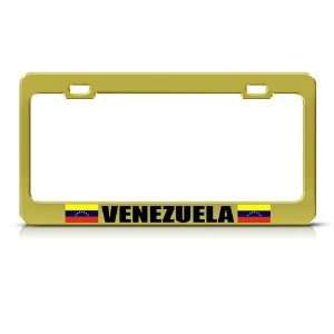  Venezuela Venezuelan Flag Gold Country Metal license plate 