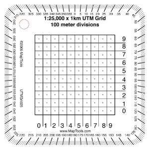  125,000 Scale Pocket Size UTM Grid