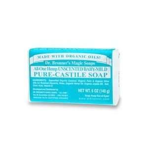  Dr. Bronners Bar Soap (5 oz Bar, Unscented)