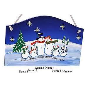  Personalized Snowman Family of 3 Plaque