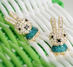 ea2705 cute bunny rabbit earrings BJ earrings fashion for xmas girls 