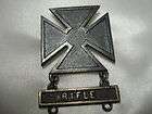 WWII STERLING SILVER US MARKSMAN BADGE WITH STERLING SILVER RIFLE BAR