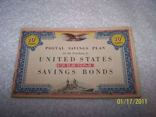 WWII US Defense Savings Bonds Postal $5 Album VAWTER  
