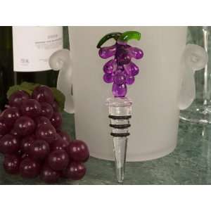 Wedding Favors Murano art deco glass grapes design stopper (Set of 6)
