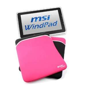   Pink Neoprene Zip Sleeve For MSI Windpad by DURAGADGET Electronics
