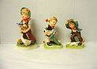 WUK WENDT & KUHN SET OF 3 SMALL BAND FIGURINES. MARKED with PAPER 