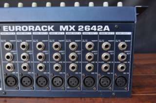   eurorack mx 2642a 26 input studio live mixing mixer console desk