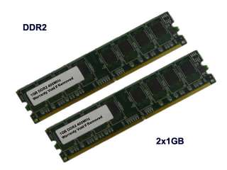 2GB KIT 2X1GB PC3200 DDR2 400MHZ LOW DENSITY RAM MEMORY  