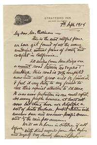 1914 Howard Hughes Senoir Hand Signed Hand Written Autographed Letter
