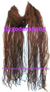 Lot 10 Gorgeous 100% Georgette Silk flounce Scarves S18  
