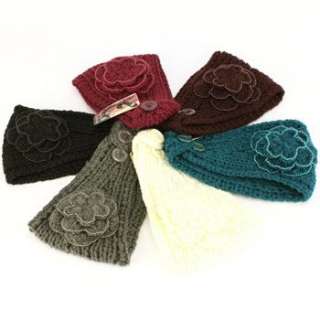   Handknit Wide Head wrap Winter Head band knit chunky thick adjustable