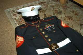 US Marine Corps Dress Blue Uniform 38L RECON USMC  