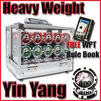 600 ct Yin Yang Acrylic Case Poker Chip Set w/ WPT Book  