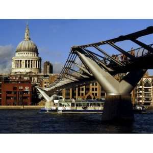  The Millennium Bridge Across the River Thames, with St 