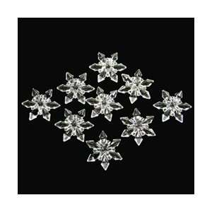  Clear Diamond Snowflakes, Vase Filler Gems, 7 oz Bag