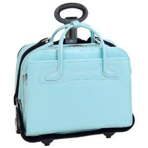WILLOWBROOK 94988 Blue Detachable Wheeled Ladies Briefcase McKlein 