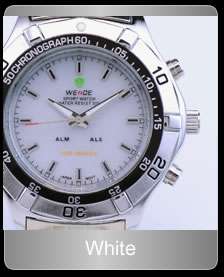 WEIDE Digital LED Analog Quartz Date Sport Steel Watch  