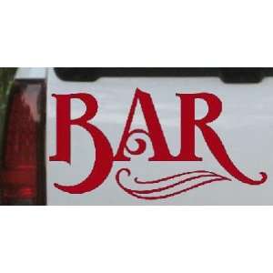Bar Sign Decal Business Car Window Wall Laptop Decal Sticker    Red 