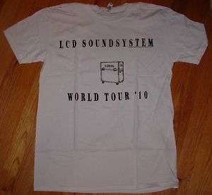 LCD SOUNDSYSTEM White Shirt AMP World Tour 2010 many sizes  