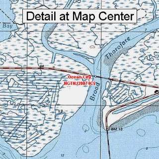  USGS Topographic Quadrangle Map   Ocean City, New Jersey 