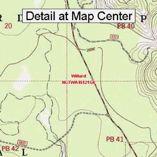  USGS Topographic Quadrangle Map   Willard, Washington 