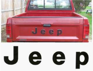 86 92 JEEP MJ COMANCHE PICK UP TAILGATE DECAL STICKER LETTERS DECALS 