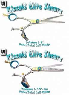 Kissaki Left Handed 6 & 30t Double Swivel Hair Shears Haircutting 