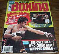 1978 World Boxing Magazine Muhammad Ali Spinks Duran  