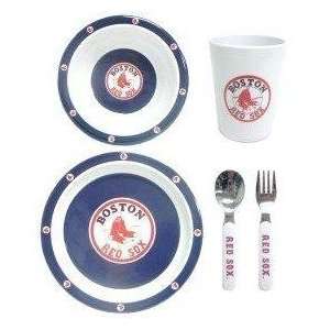  Boston Red Sox MLB Childrens 5 Piece Dinner Set Sports 